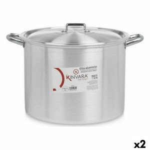Kochtopf mit Deckel Kinvara 100040 100040 Silberfarben Aluminium 46...
