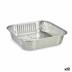 Set of Food Trays Kinvara 23241 23241 Disposable Squared 12 Units |...