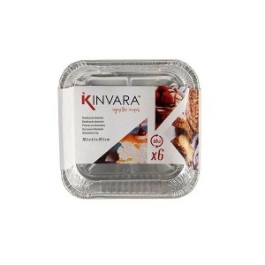 Set of Food Trays Kinvara 23241 23241 Disposable Squared 12 Units |...