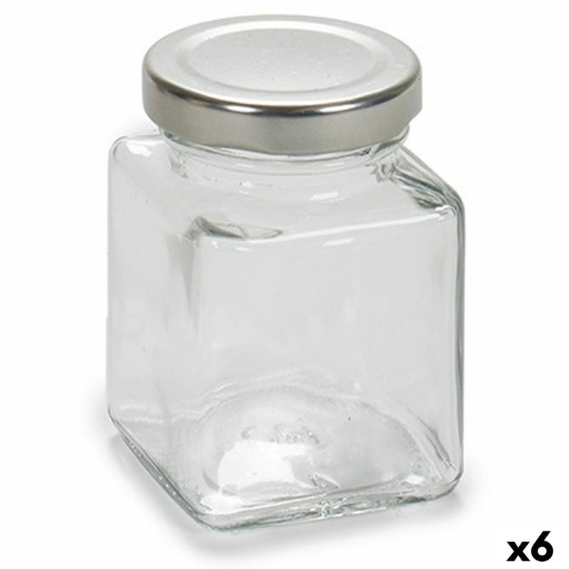 Jar Vivalto 01-0503 01-0503 Transparent Silver 100 ml (6 Units) |  ...
