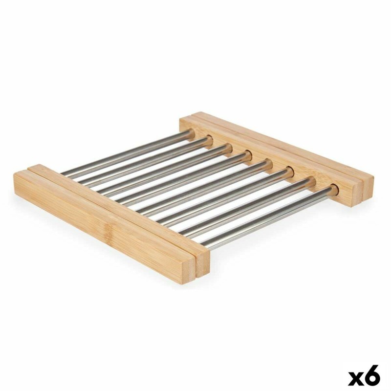 Table Mat Kinvara 90951 90951 Brown Silver Metal Bamboo 36,4 x 2,2 ...