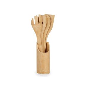 Set of Kitchen Utensils Kinvara 90960 90960 Bamboo 8 x 32 x 8 cm (1...