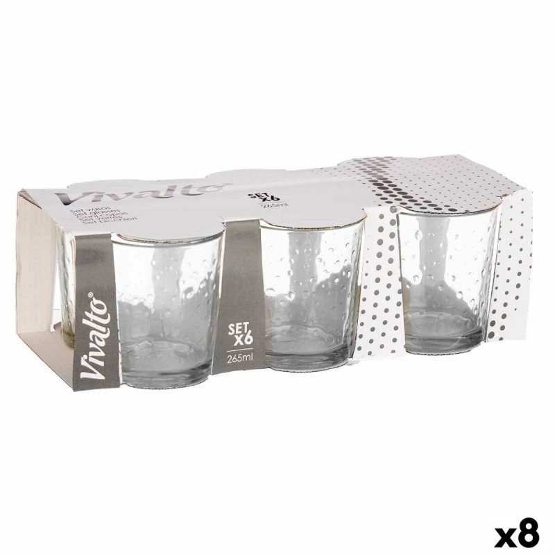 Set of glasses Vivalto 79064 79064 Transparent Glass Points 265 ml ...