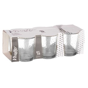 Set of glasses Vivalto 79064 79064 Transparent Glass Points 265 ml ...