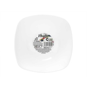 Snack Bowl Vivalto LFW-50 LFW-50 White Opaline glass Squared 11 x 4...