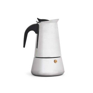 Italian Coffee Pot Kinvara HF2-900S HF2-900S Black Silver Steel Pla...