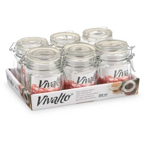 Pot en verre Vivalto 01-1605 01-1605 Transparent 200 ml (6 Unités) ...