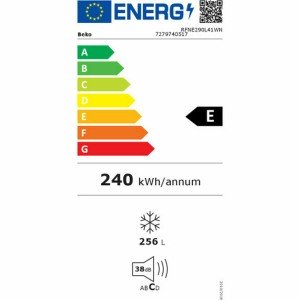 Congélateur BEKO RFNE290L41WN Blanc 256 l |  Refrigérateurs et cong...