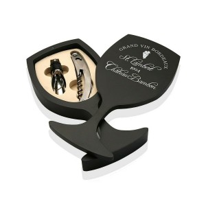 Set of Wine Accessories Versa Wood (4 x 22,5 x 11,5 cm) (2 pcs) |  ...