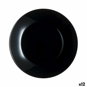 Flacher Teller Luminarc Zelie Negro Schwarz Glas Ø 25 cm (12 Stück)...