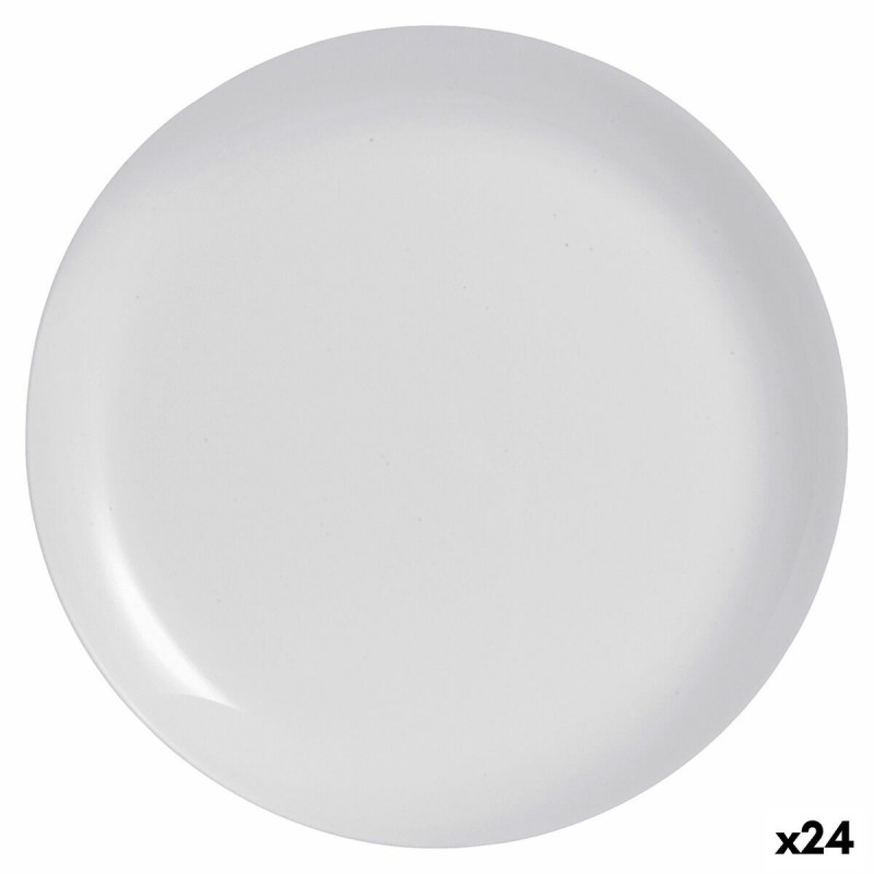 Flat plate Luminarc Diwali Grey Glass Tempered glass (Ø 27 cm) (24 ...