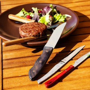 Meat Fork Amefa Pizza Bois Brown Metal (12 Units) (Pack 12x) |  Kni...