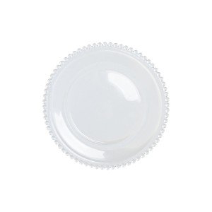 Flacher Teller Home ESPRIT Durchsichtig Kristall 27 X 27 X 2,6 CM |...