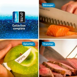 Kitchen Knife Tefal K23207 Black 7" Stainless steel 20 cm