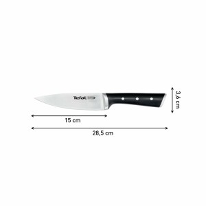 Kitchen Knife Tefal K23203 Black 7" Stainless steel Plastic 15 cm