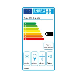 Konventioneller Rauchfang Teka GFG2 GLASS BLACK 55 cm 329 m3/h 63 d...