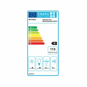 Konventioneller Rauchfang Mepamsa Modena 60 cm Schwarz 480 m3/h |  ...