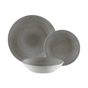 Tableware Versa Pia Grey Porcelain 18 Pieces |  Plates, platters an...