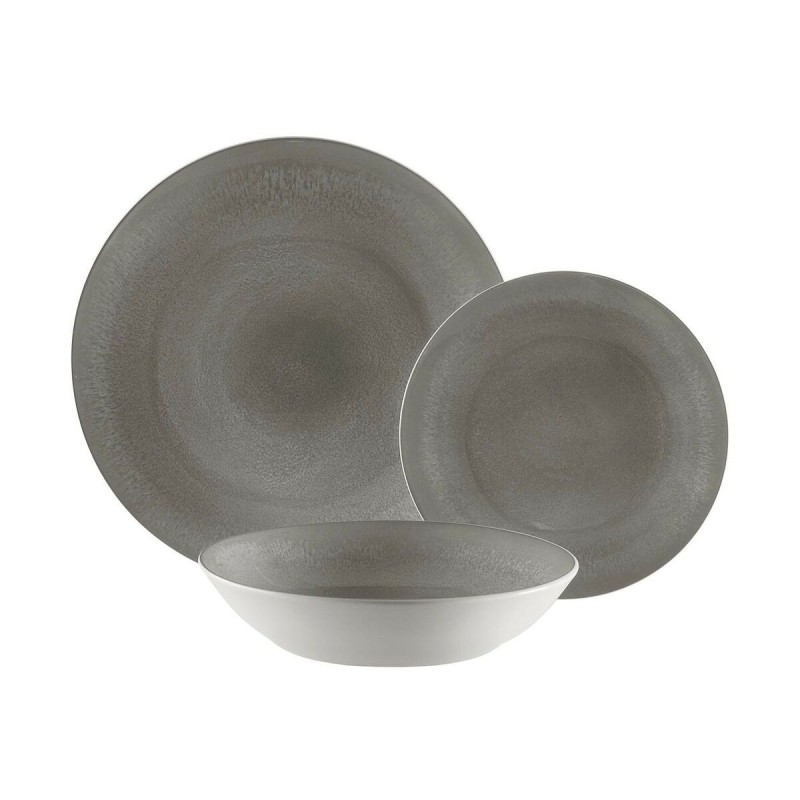Tableware Versa Pia Grey Porcelain 18 Pieces | Plates, platters an... Tableware Versa Pia Grey Porcelain 18 Pieces | Plates, platters an...