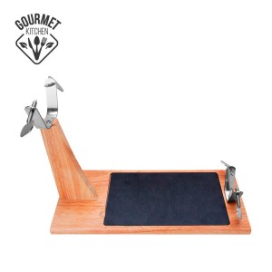 Schinkenhalter aus Holz EDM Braun Holz Kautschukholz 30,5 x 43,8 cm...