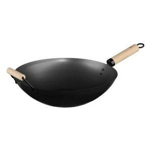 Wok Secret de Gourmet Noir Acier inoxydable Ø 35 cm |  Poêles et ca...