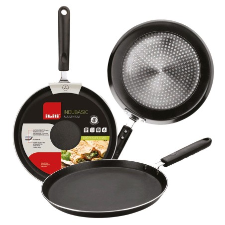 Crepe pan Ibili Aluminium Ø 23 cm 23 cm Black |  Pans and casserole...