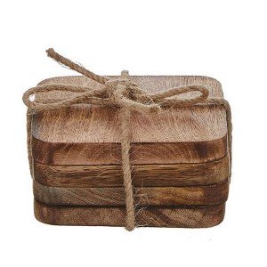 Dessous de verres Mica Decorations Duko 4 Pièces (10 x 10 x 5 cm) |...