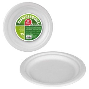Geschirr-Set Best Products Green Zuckerrohr Ø 17 cm Weiß Biologisch...