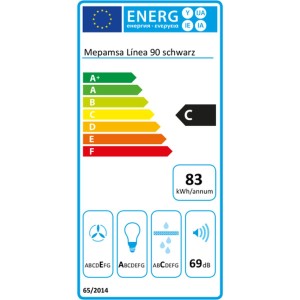 Hotte standard Mepamsa LINEA 60 NEGRA Noir 560 m3/h |  Hottes de Cu...