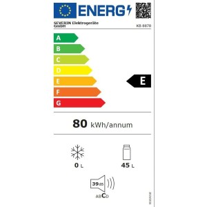 Refrigerator Severin KB8878    48 Silver |  Refrigerators and freez...