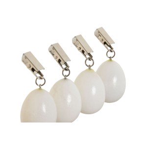 Pince pour nappe Home ESPRIT Blanc 3,5 x 3,5 x 5,5 cm |  Sous-verre...