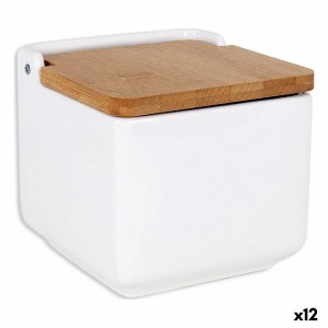 Salt Shaker with Lid La Mediterránea Bamboo 13 x 13 x 12,5 cm (12 U...