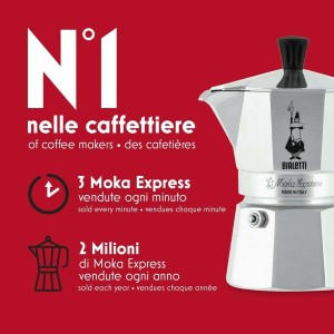 Italian Coffee Pot Bialetti 0001162 Silver Metal |  Coffee Makers a...