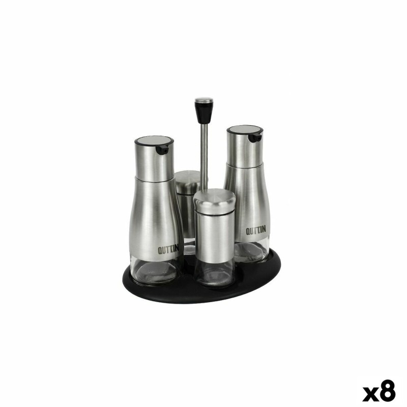 Condiment Set Quttin Stainless steel (8 Units) |  Spice and sauce b...