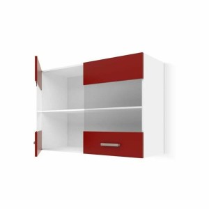 Meuble de cuisine Rouge PVC Verre Plastique Mélamine 80 x 31 x 55 c...