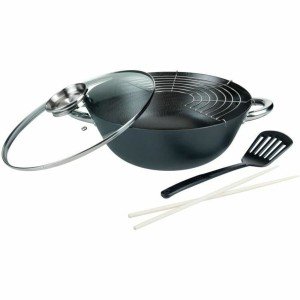 Wok Pfanne GSW Stahl Geschmiedeter Stahl Ø 32 cm 4 Stücke |  Pfanne...