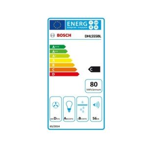 Konventioneller Rauchfang BOSCH DHL555BL 53 590 m³/h 206W C Silberf...