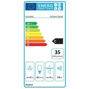 Konventioneller Rauchfang Oceanic OCEAHT205W Weiß 205 m3/h |  Dunst...