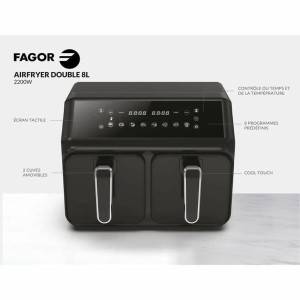 Friteuse à Air Fagor FG2X4L Noir noir 2200 W 8 L