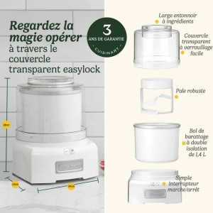Ice Cream Maker Cuisinart ICE21E White Plastic 1,4 L |  Ice cream a...