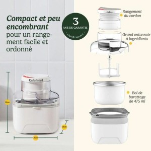 Ice Cream Maker Cuisinart ICEM10E White 12 W 473 ml |  Ice cream an...