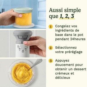 Sorbetière Cuisinart ICEFD10E Blanc Plastique 1 L 3,3 L 1L |  Machi...
