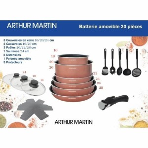 Topfset Arthur Martin  20 Stücke |  Töpfe   | Chef Up