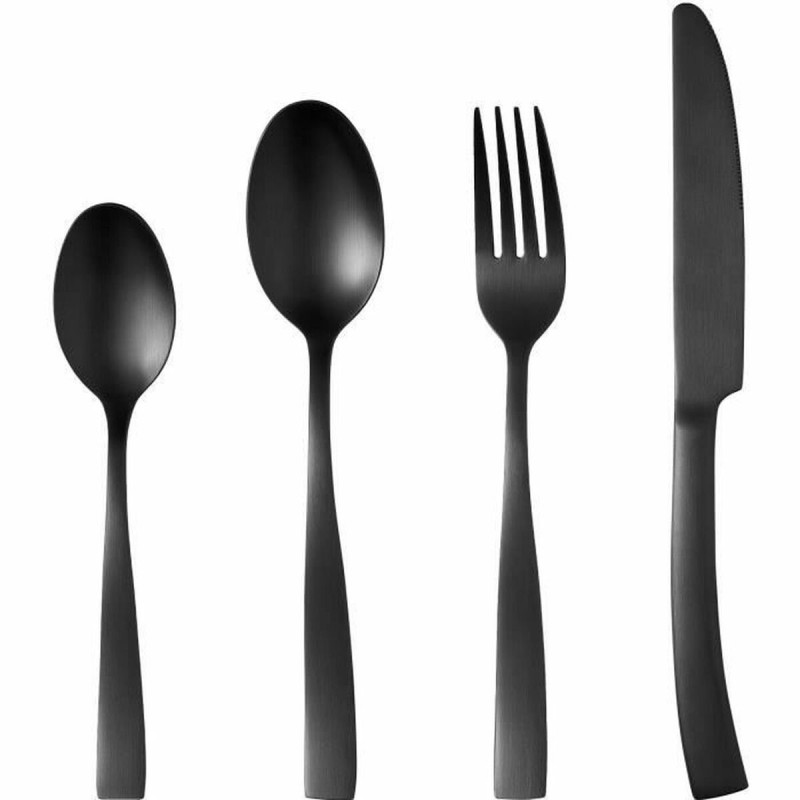 Besteck Arthur Martin AM5136 Schwarz Edelstahl 24 Stücke |  Messer ...
