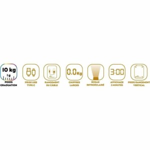 Küchenwaage Little Balance 10 kg Silberfarben 23,8 x 17,3 cm |  Küc...
