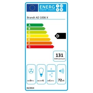 Konventioneller Rauchfang Brandt AD1006X 80W 600 m3/h Edelstahl (60...