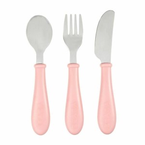 Essbestecke Béaba Rosa Edelstahl 3 Stücke |  Messer und Schleifstei...