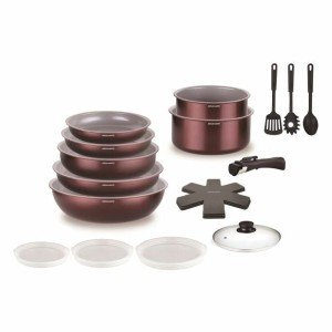 Topfset Arthur Martin AM2503 Granatrot |  Töpfe   | Chef Up