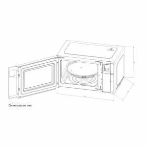 Mikrowelle Continental Edison CEMO23B Schwarz noir 1280 W 23 L |  M...