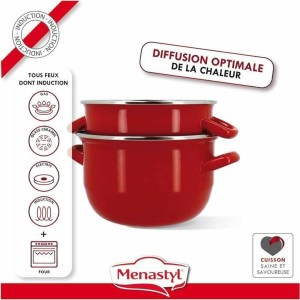 Topf Menastyl Schwarz Stahl mit Glasemaille |  Pfannen und Töpfe   ...